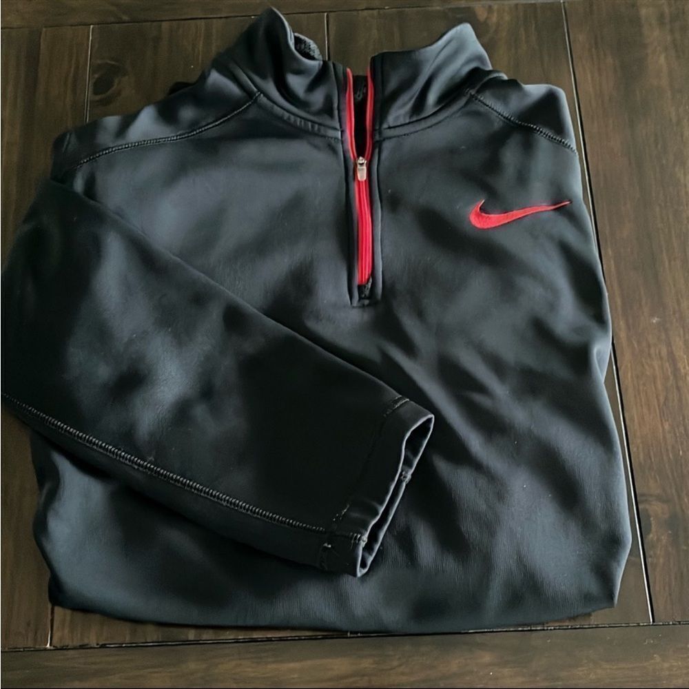Nike Black Performance Jacket With Red Zipper And… - image 3